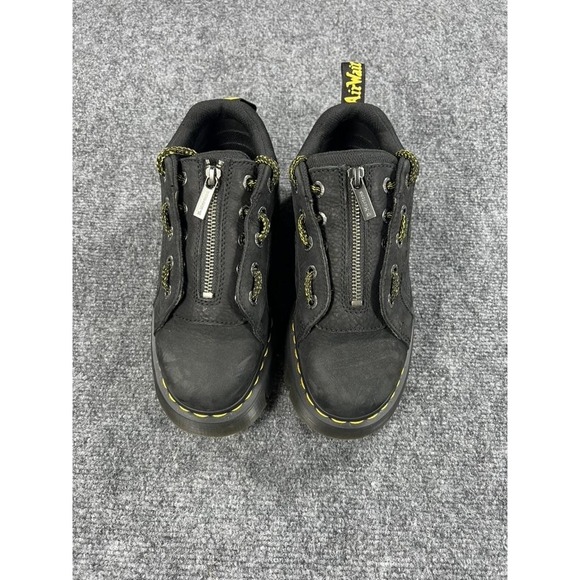 Dr Martens Shoes Womens 7 Black Woodard Lo Zip Sneaker Platform AirWair SoftWair - Picture 2 of 16